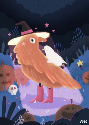 Halloween crow