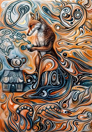 Fox's visit to the farmstead