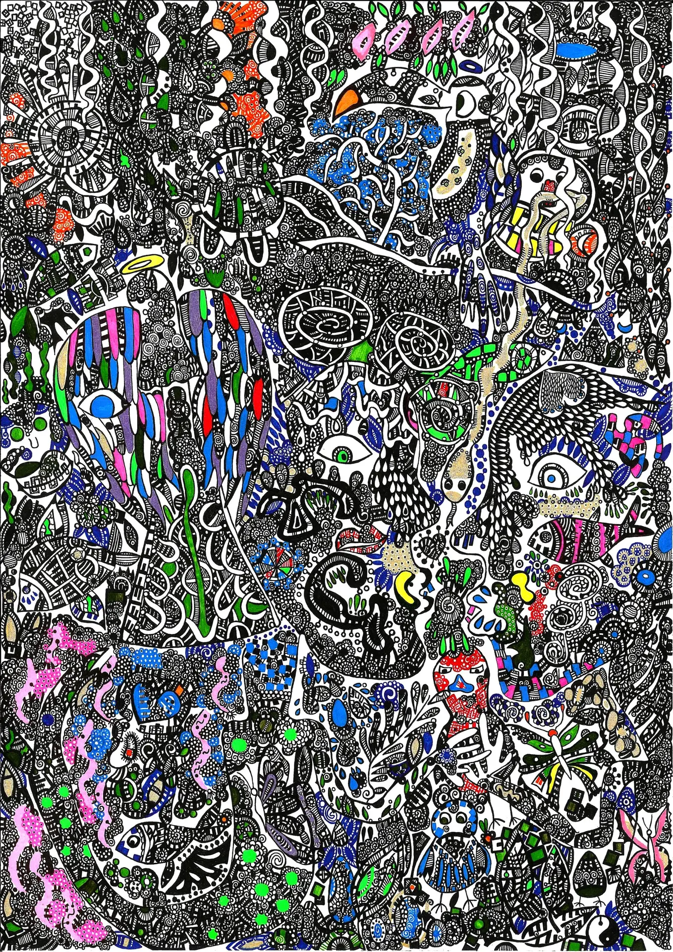 A Kiss of Shadowed Sides in the Jungle (Original Artwork)