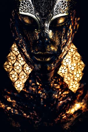 She is a Volcano. Calmly holding lava inside