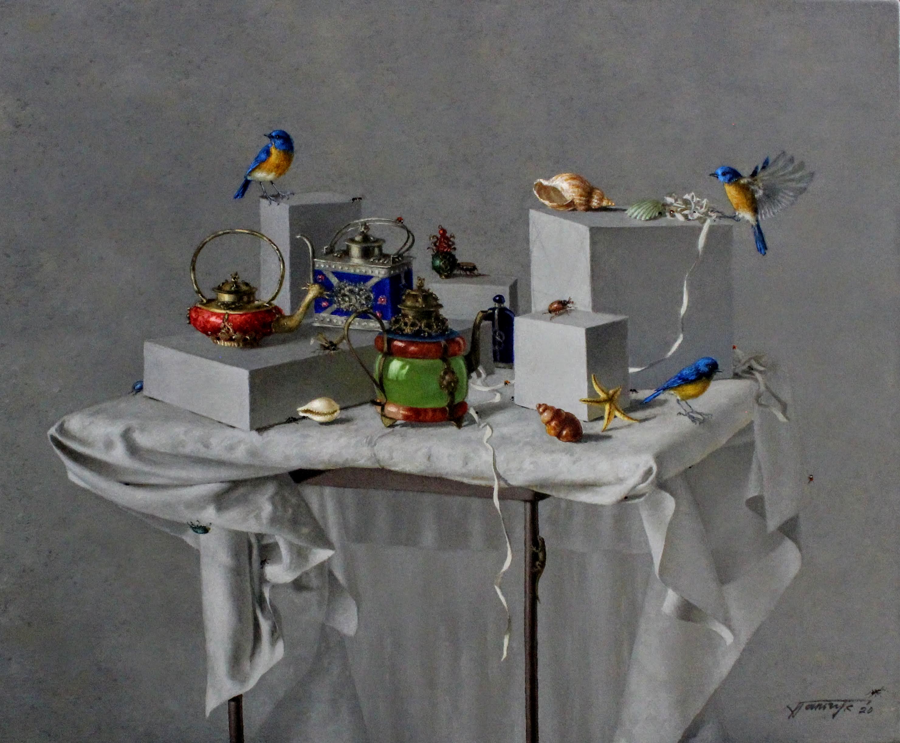 Still Life with Chinese Tibet Teapots